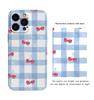 Plaid cherry is suitable for iPhone17 Apple 16Pro 2-in-1 film anti-drop mobile phone case.