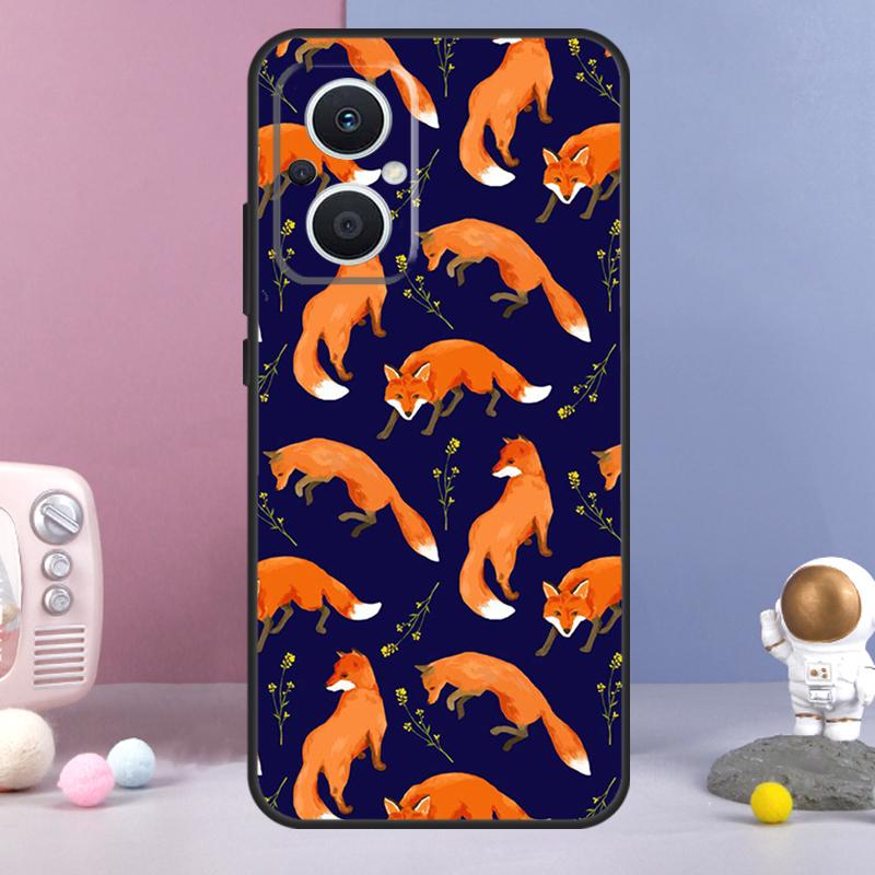 Cartoon Foxes Animal Funda For OPPO Reno 11 F 12F 13F 14F 10 12 13 14 Pro 7 8 Lite OPPO Find X9 X6 X5 X8 Pro Case