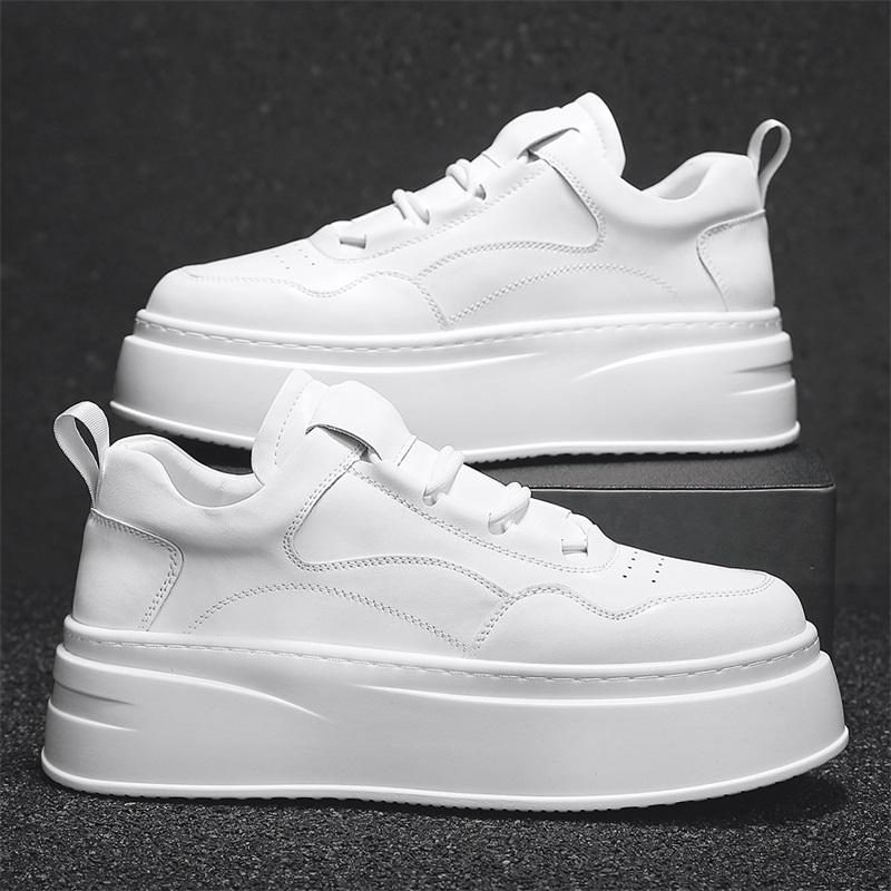 

thick-soled little white shoes men s board shoes new low-top shallow-mouth sports shoes heightening men s shoes muffin shoes spot 44