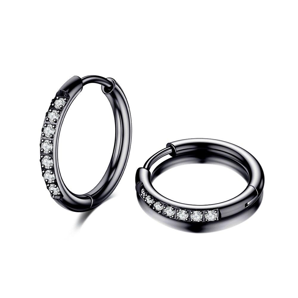 1 Paar Kristall-CZs-Nasenring-Clicker-Ohrring-Piercings, funkelnder Roségold-Stahl, Nariz-Piercing, Ohrknorpel, Tragus, Gothic-Schmuck