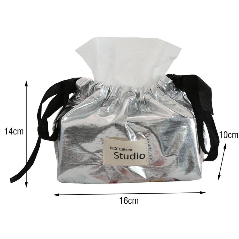 Silver Tissue Box Nordic Napkin Holder Tissue Bag Bedroom Kitchen Desktop Storage Napkins Table Decoration