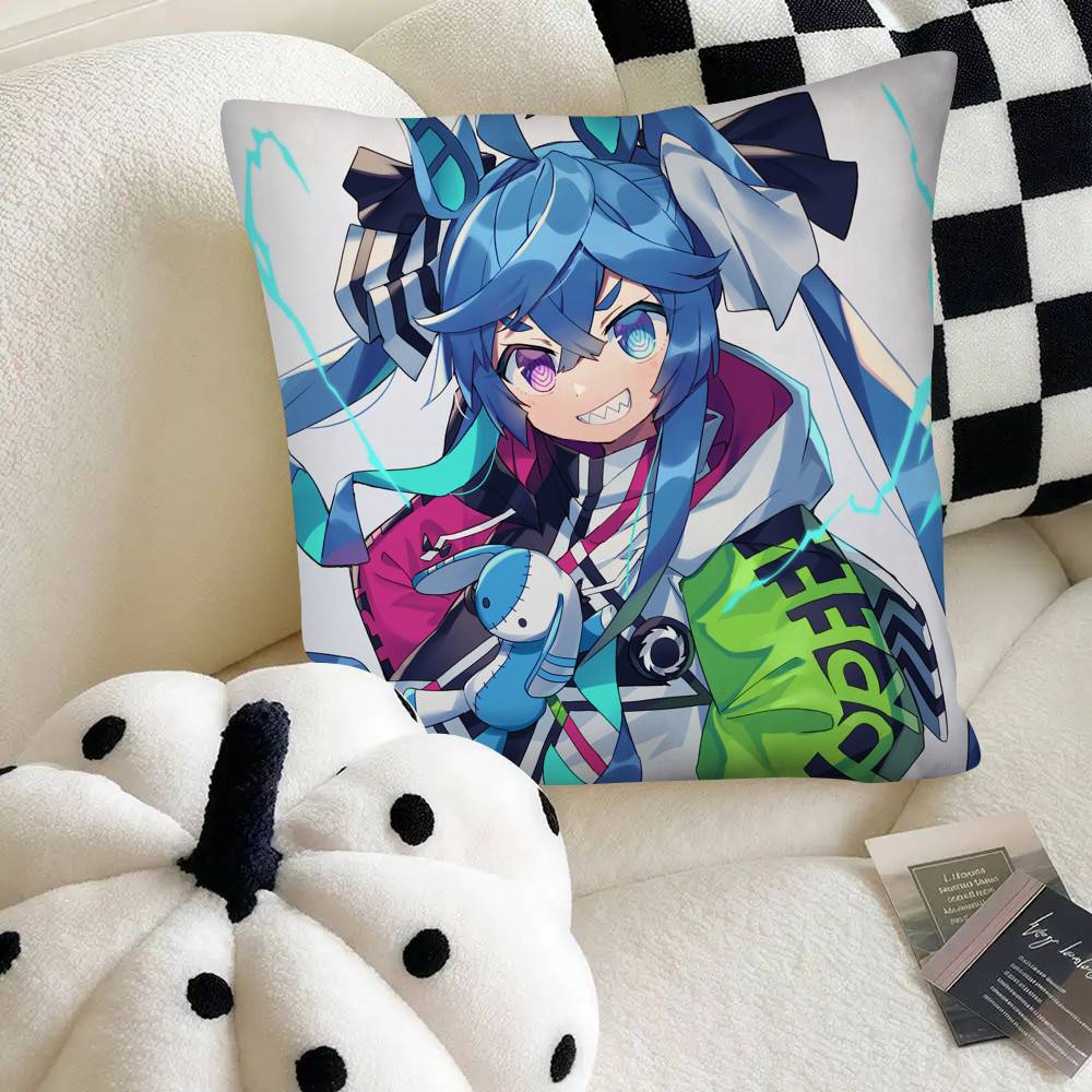 

Twin Turbo Hot Anime Umamusume Pillow Case Square Pillow Bedroom Sofa Leisure Comfort Cushion Car Home Decoration 16x16Inch