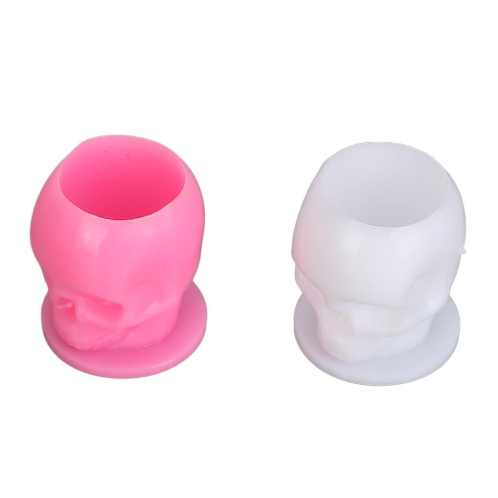 400 buc cupe de cerneală pentru tatuaje în formă de craniu, bază stabilă, de unică folosință, cupe de pigment microblading îngroșate