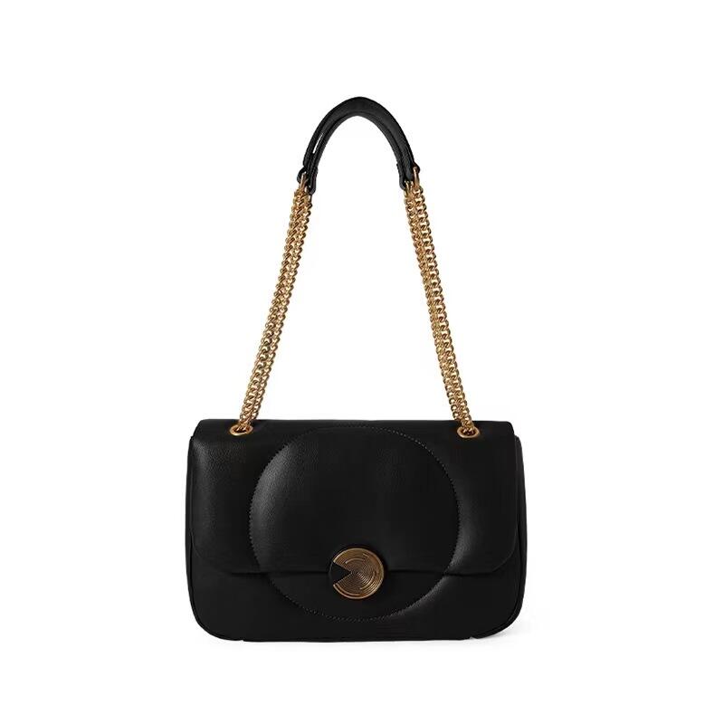 Axillary Bags Women's New Fashion Lock Buckle Handheld Bag Korean Style Solid Leisure Outdoor Versatile Shoulder Bags Chain Bags
