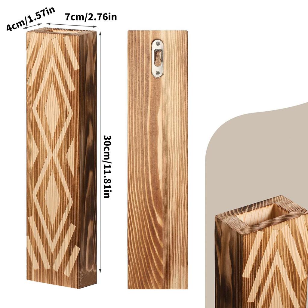 2 Pièces Vase Mural Unique Support à Fleurs en Bois pour les Passionnés de Décoration Intérieure Naturelle Vase pour Fleurs Séchées