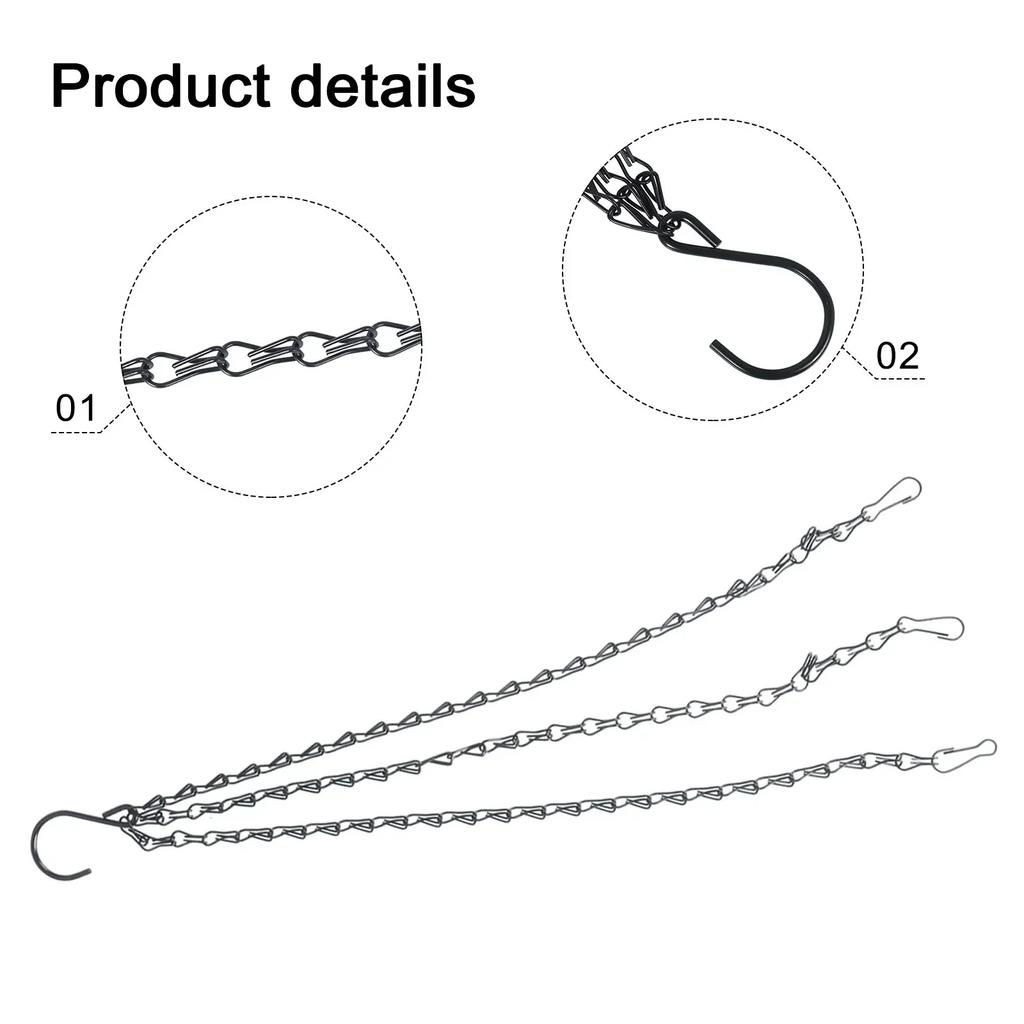 5 Size Rattan Hanging Basket Flower Pot Chain Hydroponic Plants Plant Grow Tools Garden Decorations With 3 Hooks