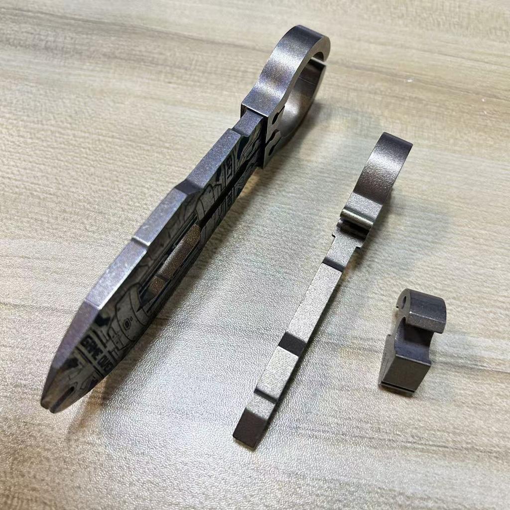 3in1 143mm Titanium Alloy Tuning Fork Thick Crowbar To Open The Bottle And Order For Breaking Windows DIY Play With And Collect