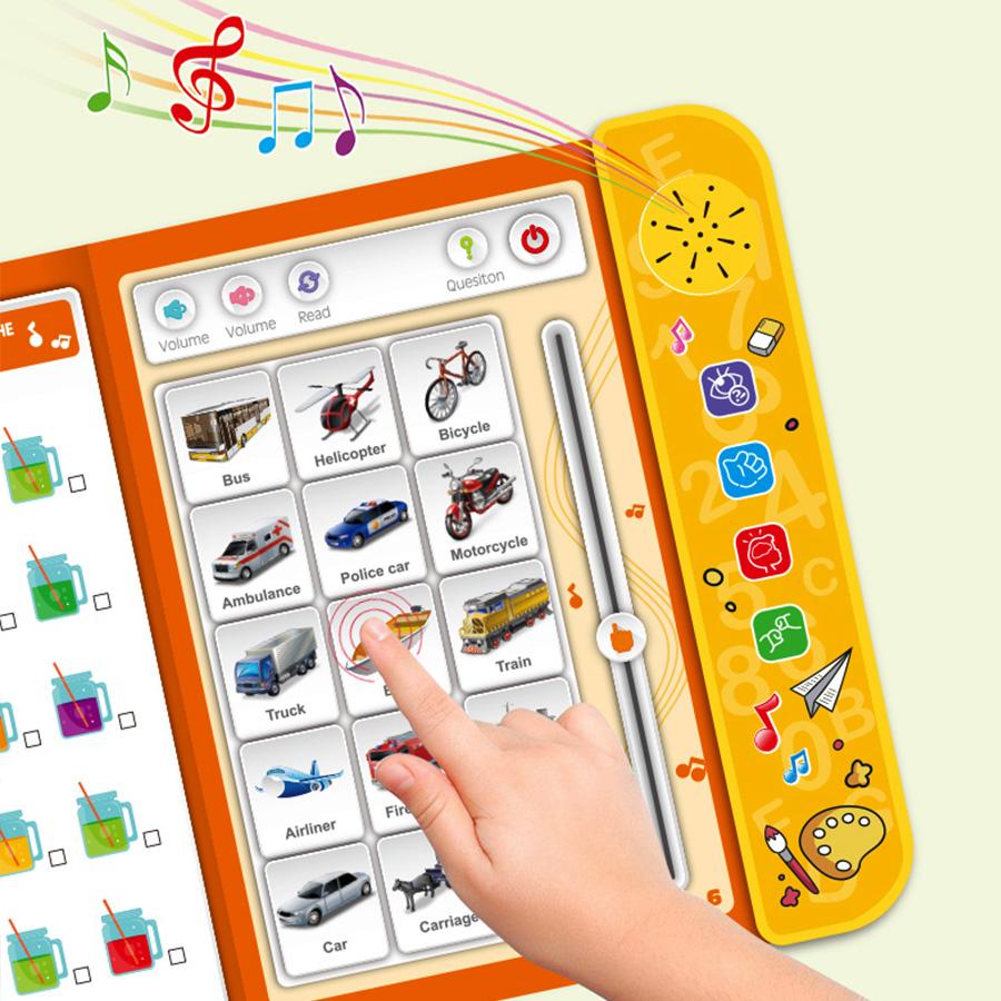 Englischlernbuch für Kinder mit intelligentem Touch, Früherziehungswissen mit Ton, wiederverwendbarer Stift, Geburtstagsgeschenk