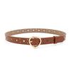 Faux Leather Buckle Belt Heart-shaped Pin Girls Dress Belt Youth Kids Waist Belt  for Kids