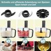 Black/Silver Food Processor, 6-in-1 Food Processor and Blender Multifunctional for Chopping,Slicing,Shredding and Kneading Dough