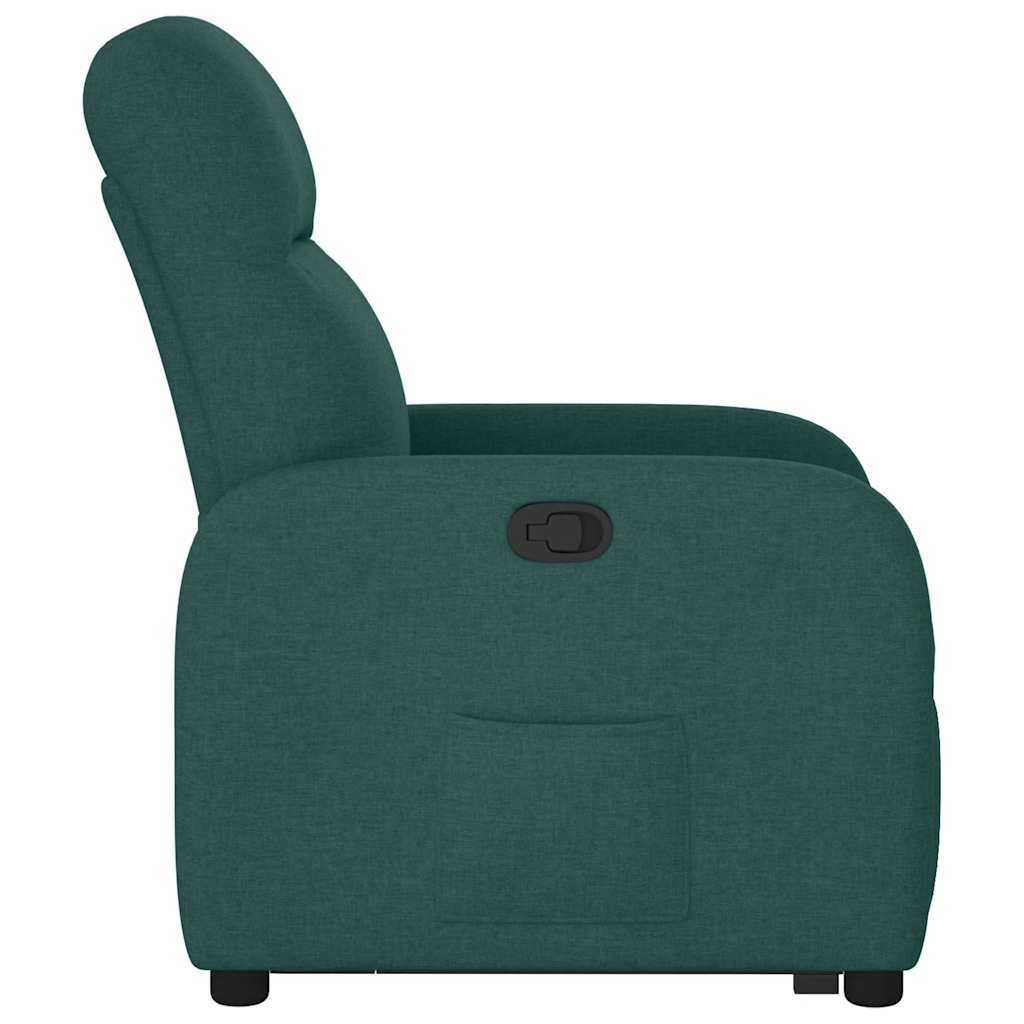 Recliner Chair with Rising Function Dark Green Fabric