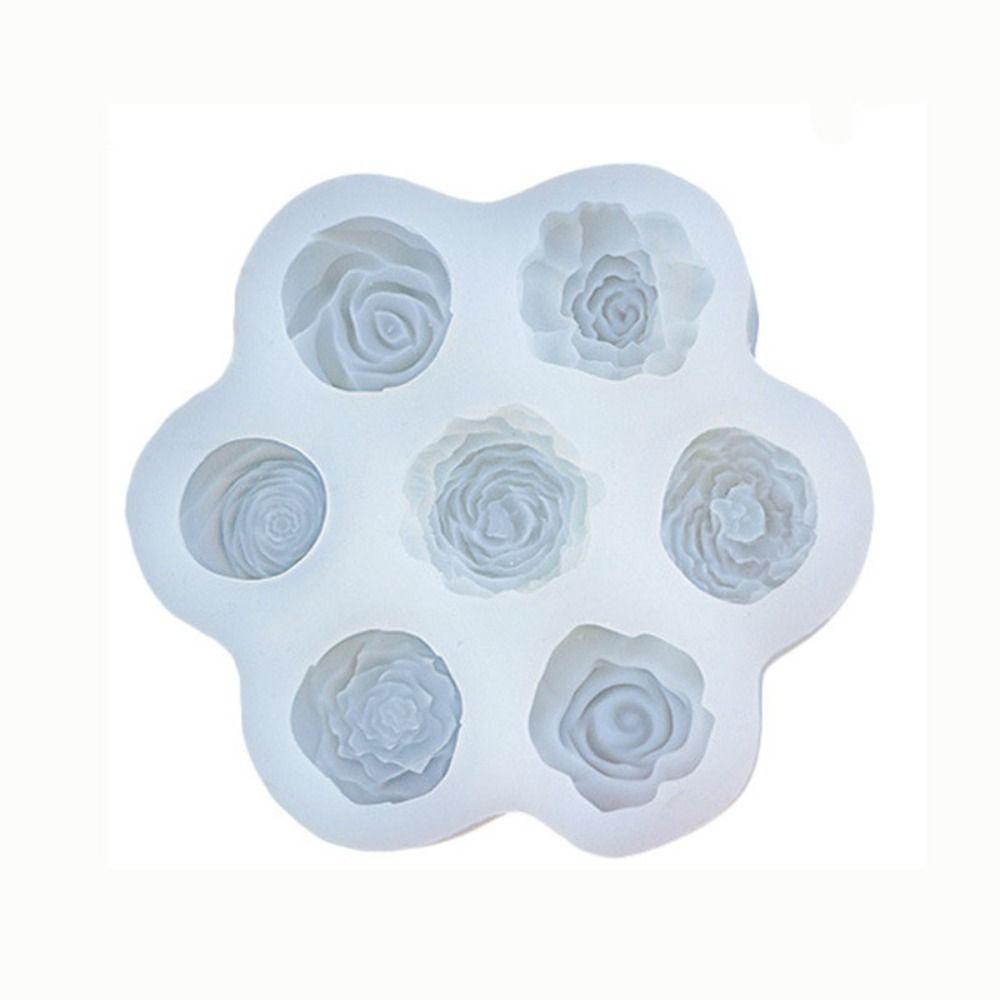 Food Grade Candle Mold Peony Soap Mould Aromatic Candle 7 in 1 Flower Silicone Mold  Candle Making