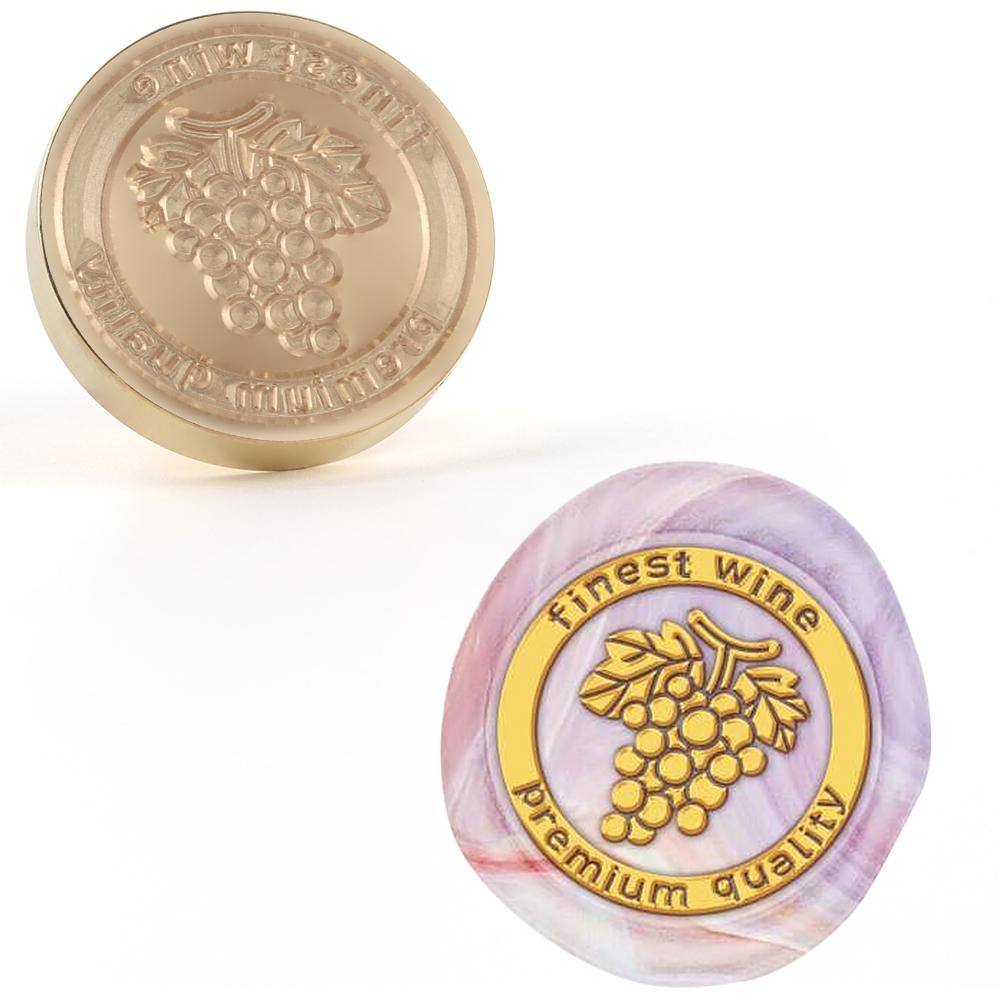 Finest Wine Wax Seal Stamps Brass Head (not included Wax Seal Beads) For You,Open Here,Open me,Good luck 0.98" Removable Round