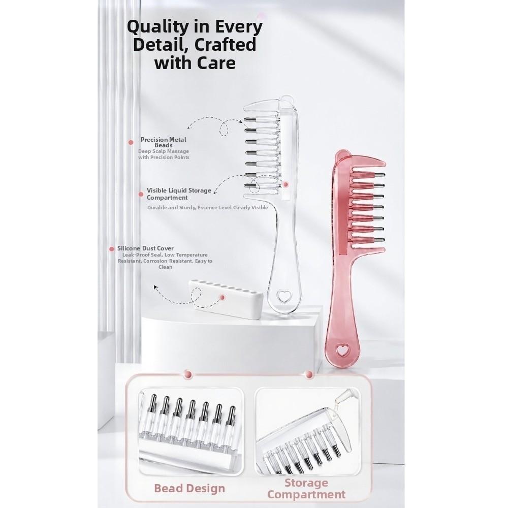 Hair Care Mini Portable Head Applicator Anti-Frizz Massage Guide Liquid Comb Women