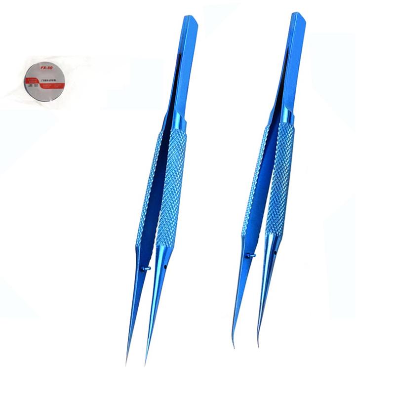 2025 Trend 2 PCS Maintenance Tool Of Titanium Alloy Tweezers Machine 0.15Mm Demagnetization Of Sharp-Pointed Straight Bending Tw