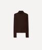 Howaseu Wool Blend Mock Neck T-Shirt (Wine)