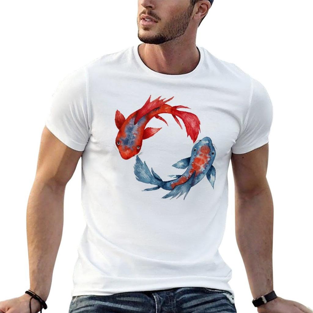 Yin Yang Koi Fish Tshirt Sweat Cute Tops Unisex Tshirt