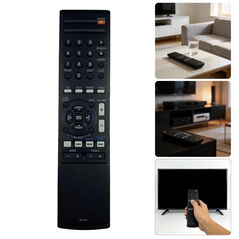 Ergonomic Remote Control for RC157 AVs Surround Receiver Comfortable Grip ABS Intuitive Button Layout for Easy Daily