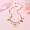 GEMCHIC Women's Resin Flower Geometric Pendant Necklace Gold Plated Stainless Steel Chain Choker for Party Wedding Daily