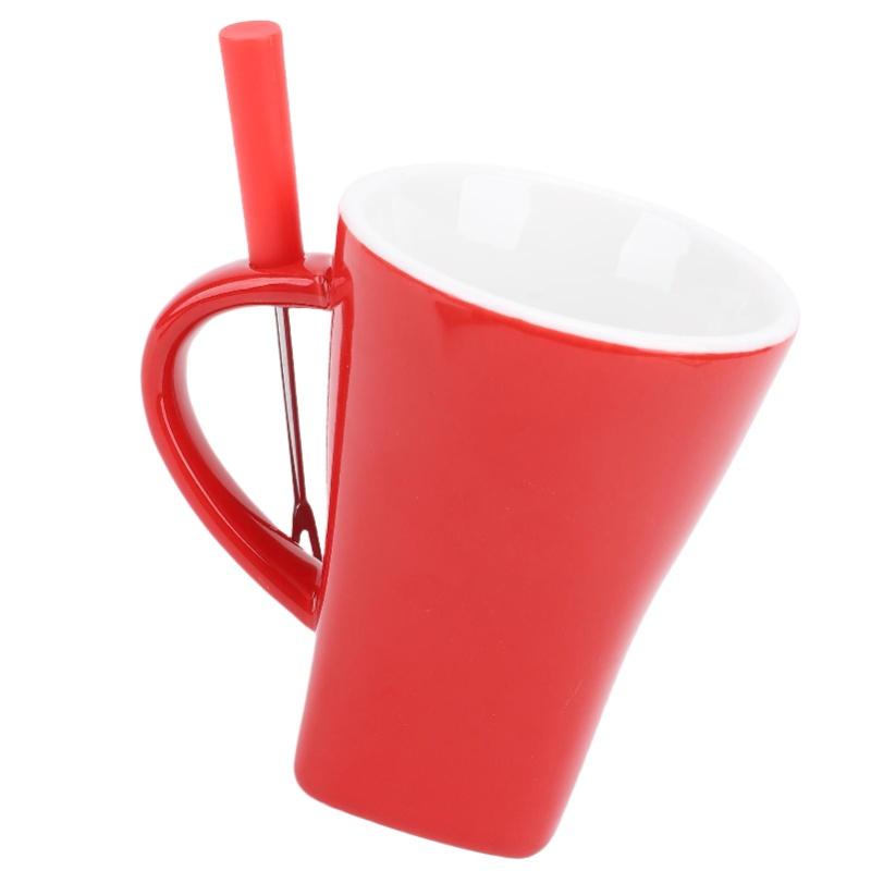 Chocolate Melting Cup Ceramic Chocolate Fondue Mug With Fork For Ice Cream Cheese Butter