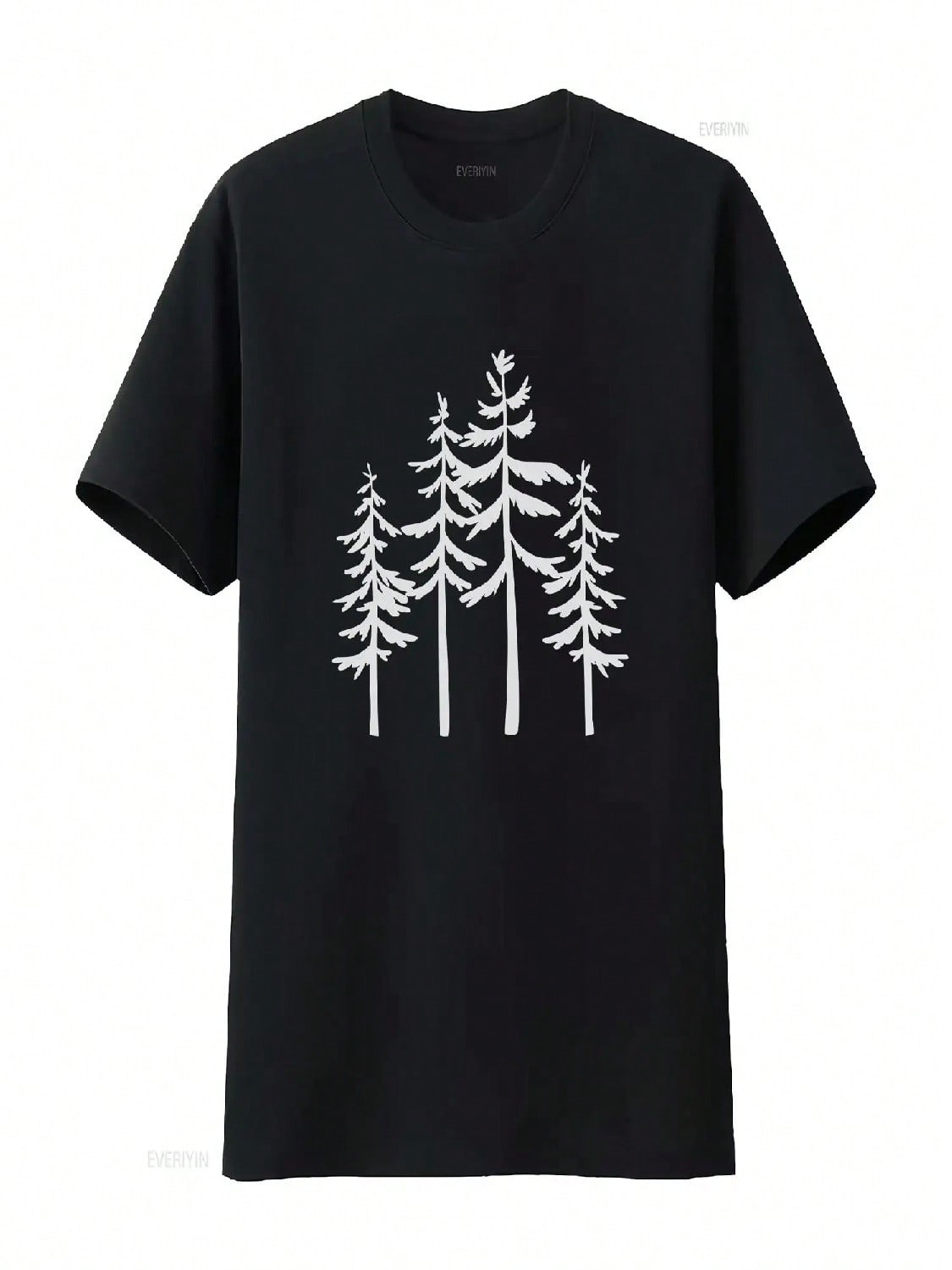 Pine Tree T Shirt Trees Camping Hiking Adventure Nature Lover Outdoors Vintage Washed Streetwear Comfortable Casual Homme S
