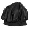 Sleep Bonnet Adjustable Head Wrap Anti Slip Double Layer Hair Bonnet for Long Curly Braided Hair Black with Black Lining