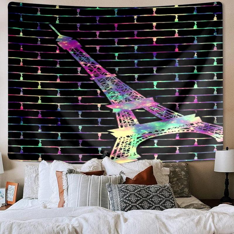 Parisian Eiffel Tower Romance Tapestry Room Decoration Wall Hanging for Living Room Bedroom, dormitory, Birthday and Christmas gifts