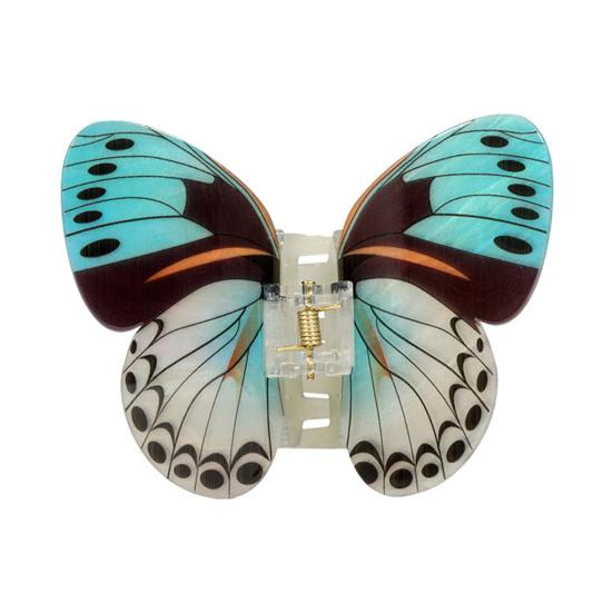 Women Hair Claw Colorful Imitation Butterflies Design Hair Clip Non-Slip Secure Grip Back Head Hair Clip Hair Accessories
