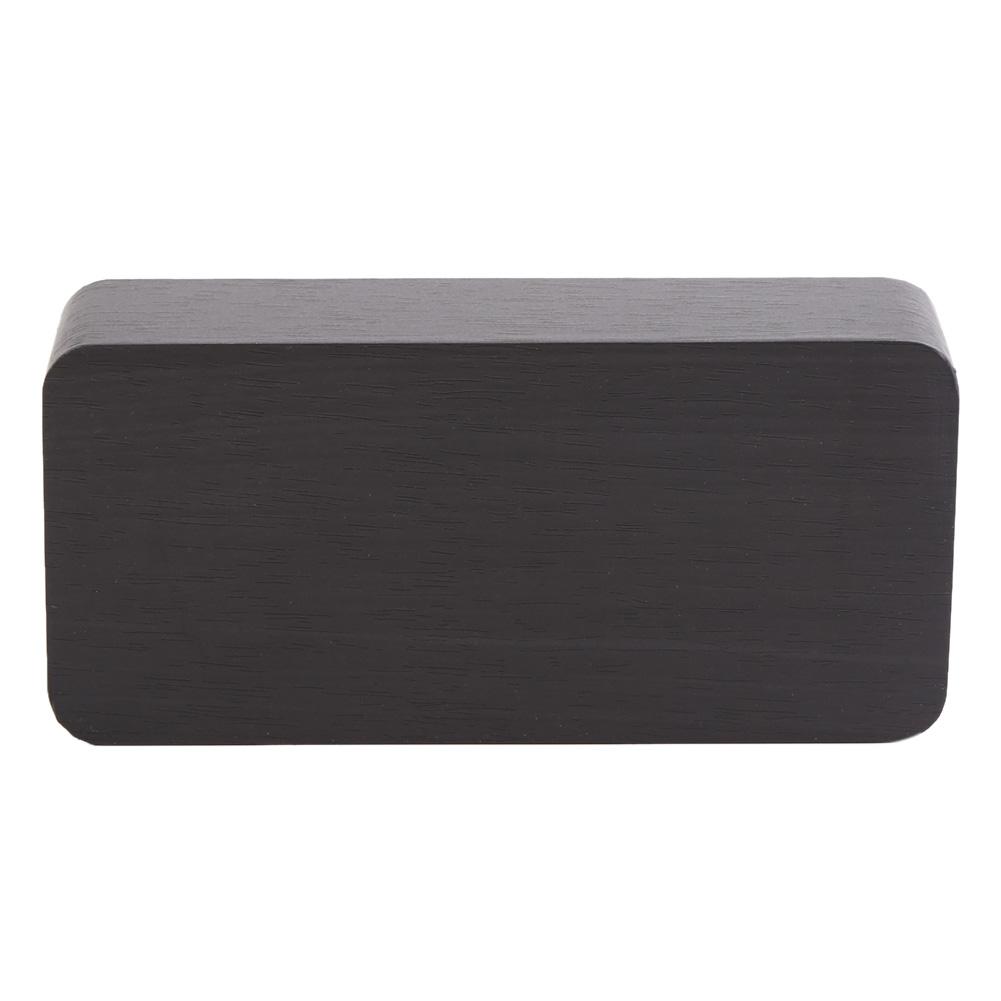 Electronic Digital Wooden LED Alarm Clock Sounds Control Temperature Desktop 1#