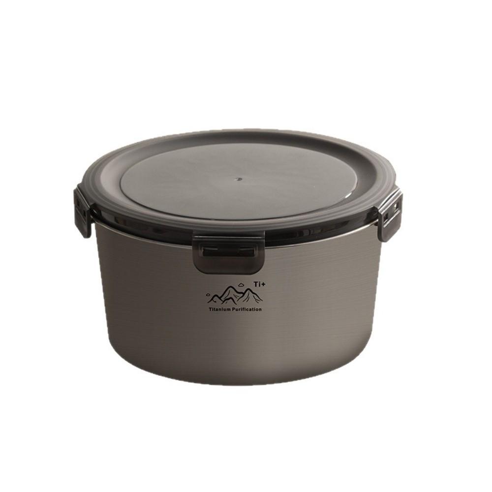 Round Food Storage Box 300-1100ml Fresh-Keeping Box Portable Camping Lunch Box Freezing & Heating