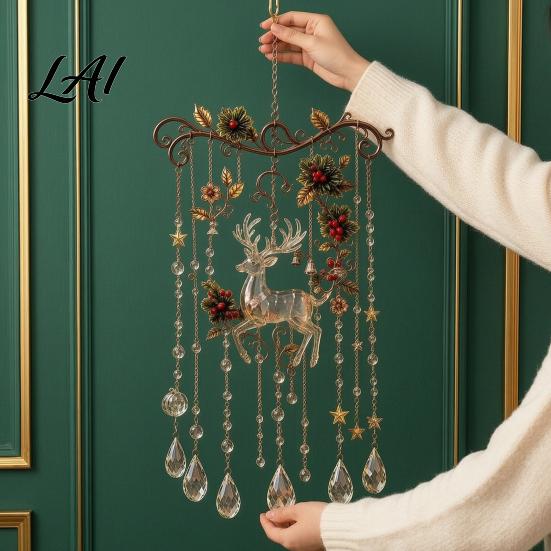 Home Office Schlafsaal Ornament Handgefertigte Acryl-Windspiele für Weihnachtsfensterdekoration Festliche Hängende Gartenhof Wandornamente Innen Außen,