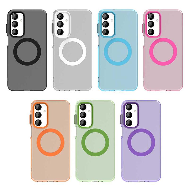 For Samsung M15 Case Cover Samsung Galaxy M15 Capa Shockproof Annular Magnetic Matte Clear Wireless Charging Fundas Samsung M15