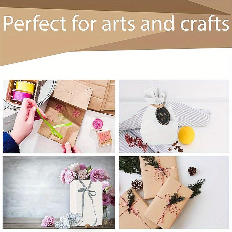 50 ks velkých bílých svačinových tašek, kraftových bílých papírových tašek, silných pro malé firmy