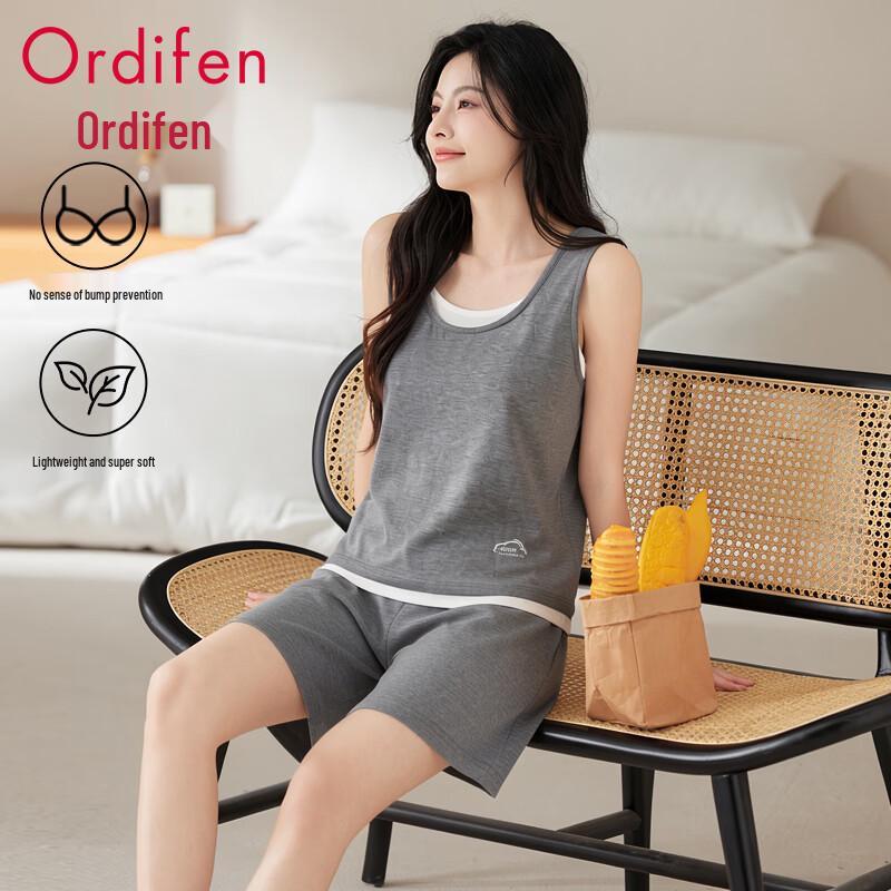 Oudifen Women s Modal Summer Loungewear Set XL серый