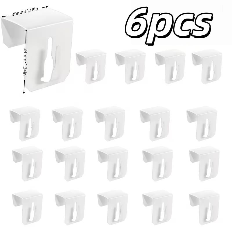 

6pcs Universal Window Hook Clips – 0.5 -0.75 White, for Fairy Lights, Curtains, Decor