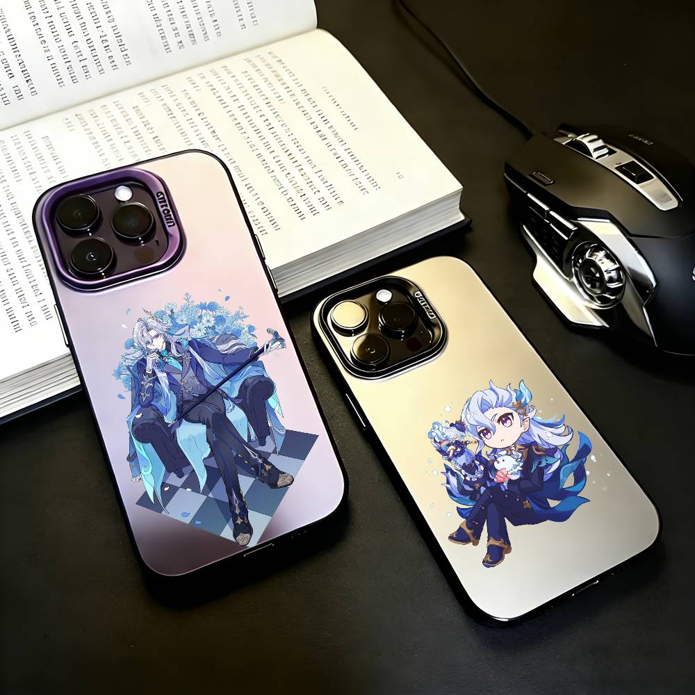 Neuvillette Genshin Impact Black Candy silver phone case Phone Case For iPhone17,16,15,14,13,12,11 Plus,Pro Max