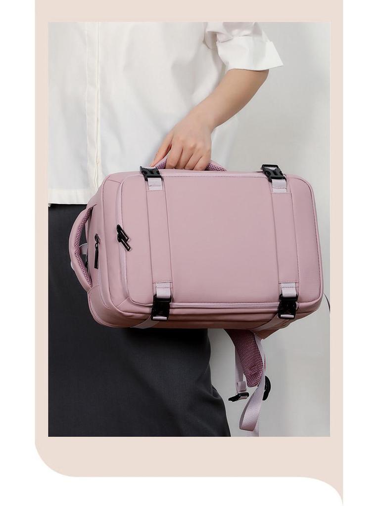 Compact, Lightweight 40*25*20 Carry-On Bag with Vacuum Bag Option, Versatile Double Shoulder Backpack, Ideal for Air Travel, Women-Friendly Design