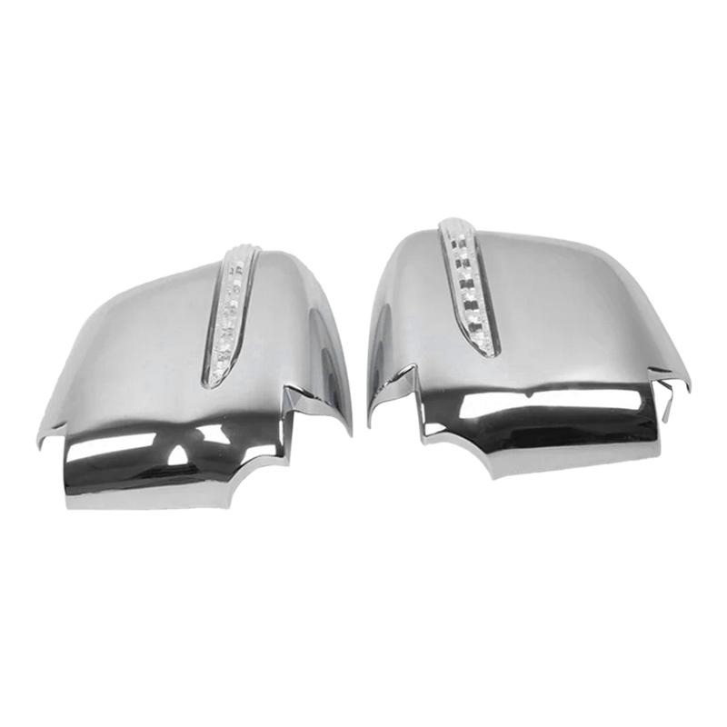 For Refine STAREX 2004 ABS Chrome-Plated LED Rearview Mirror Cover With Turn Signal Reversing Mirror Cover Replacement