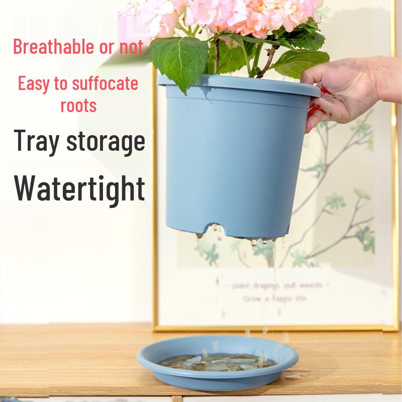 Ouyin Blue Breathable Root Control Flower Pots, 2-Pack