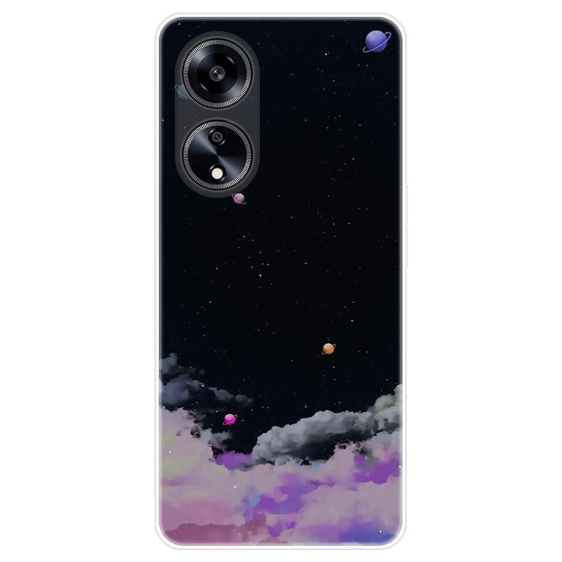 For OPPO Reno10 Reno 10 Pro A98 A 98 5G deksel mykt silikon bakdeksel tegneserie telefonveske Stjernehimmel