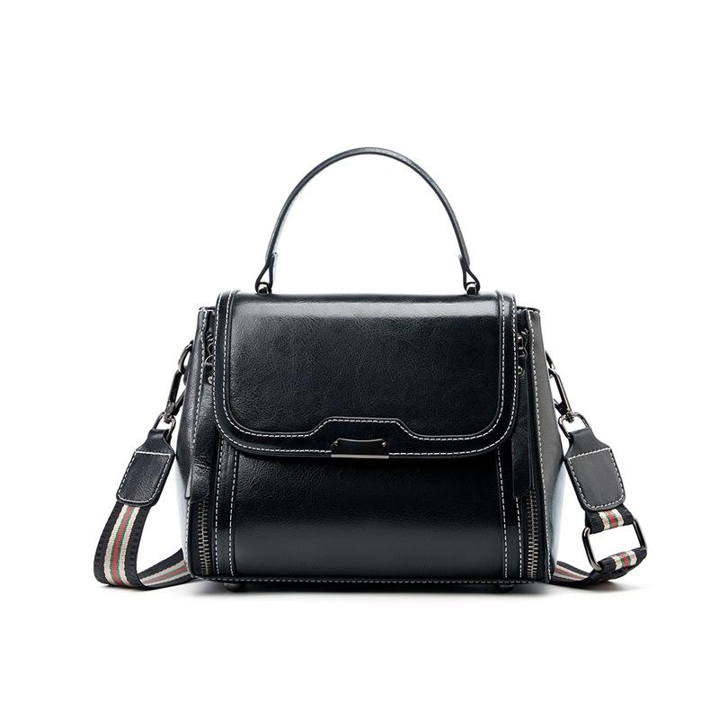 

Женская сумка из натуральной кожи, сумка-ведро, сумка через плечо, сумка для поездок на работу, ручная сумка, сумка на плечо One Size чёрный