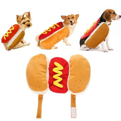 New Cozy and Adorable Stuffed Hot Dog Winter Pet Costume - Playful Apparel for Small and Medium Dogs - Funny Dachshund Party Cos