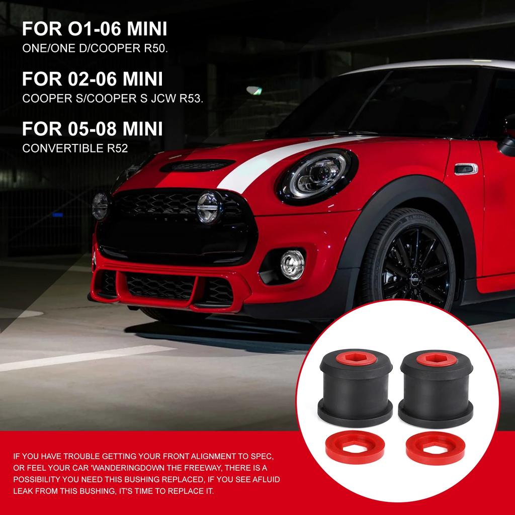 2pcs Car Front Wishbone Rear Bush For Mini For Cooper R50 R52 R53 R55 R56 R57 R58 R59 Suspension Bushing Auto Accessories