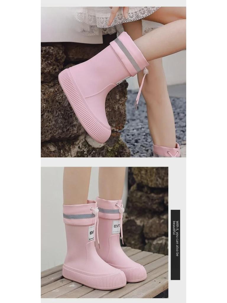 Women's 2024 Fashionable Waterproof Rain Boots – Non-Slip, Comfortable & Durable for Camping