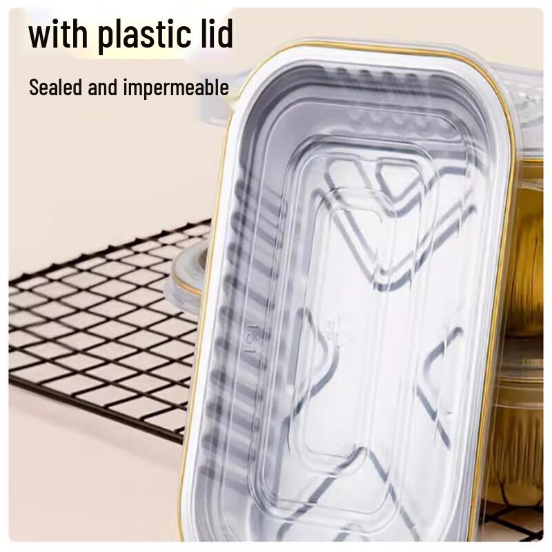 Disposable Gold Round Aluminum Foil Takeout Containers