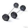 25x2mm Black Rubber Wheel Toy Car Axle Set for Model Assembly