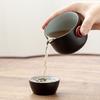 Black Ceramic Quick Tea Set One Pot Two Cups Kung Fu Tea Set Portable Ceramic Tea Set
