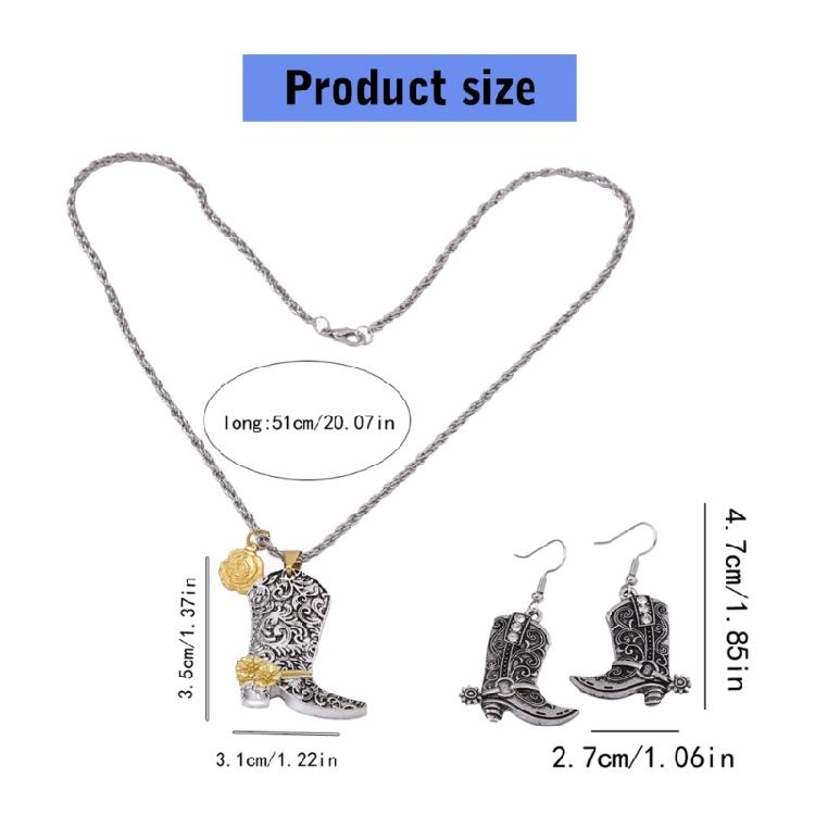Cowboystiefel Ohrhänger/Halsschmuck Cowgirl Reitstiefel Anhänger Halskette/Ohrringe Handgefertigter Ohr-/Halsschmuck Ornament
