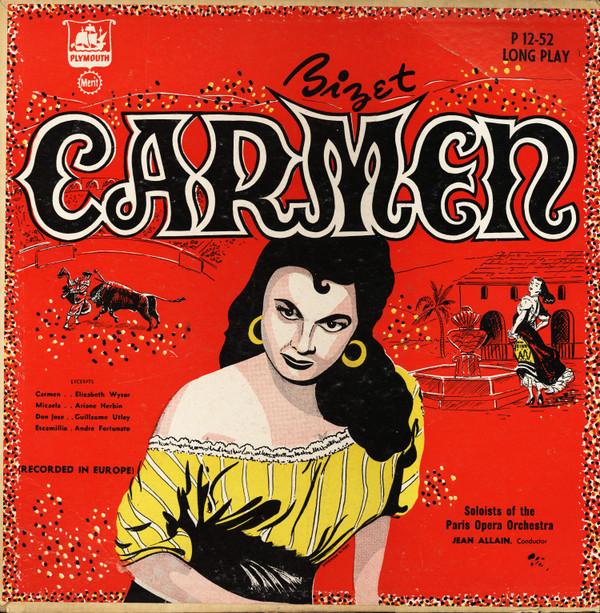 

LP Record PARIS OPERA ORCHESTRA Carmen P1252 PLYMOUTH US Classical Used