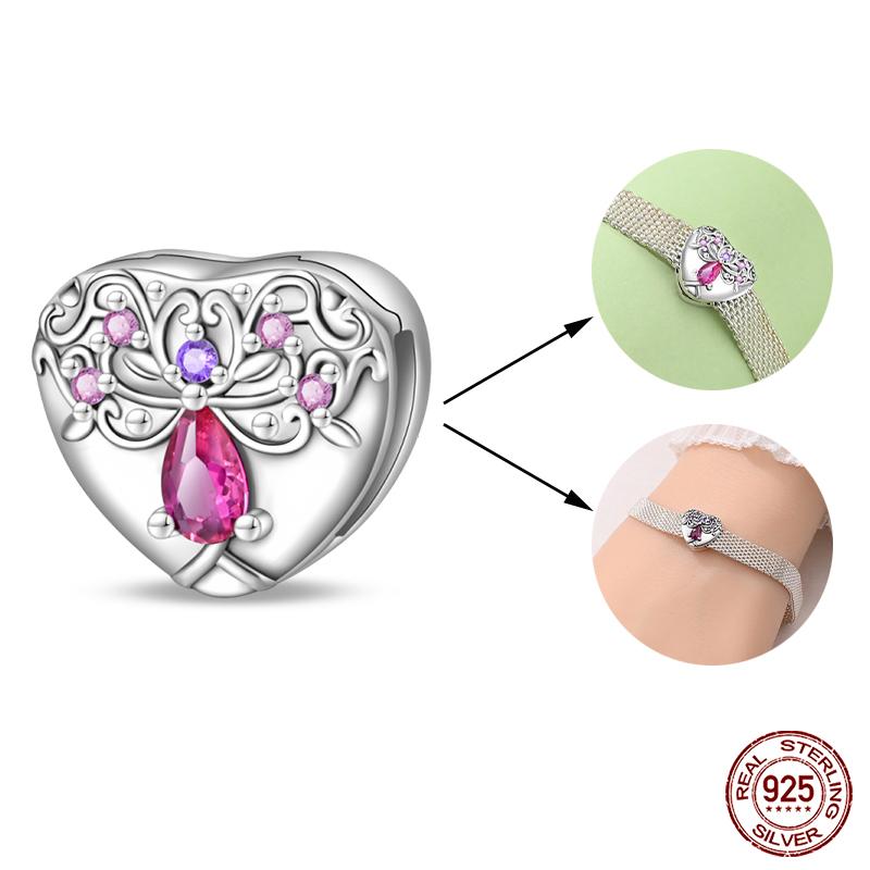 925 Silver Double Lucky Clover Guardian Lotus Flat Beads Fit Qikaola 925 Bracelets Fine DIY Jewelry For Women